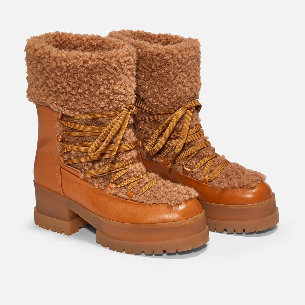 Clergerie Paris Brown shearling Ankle Boots